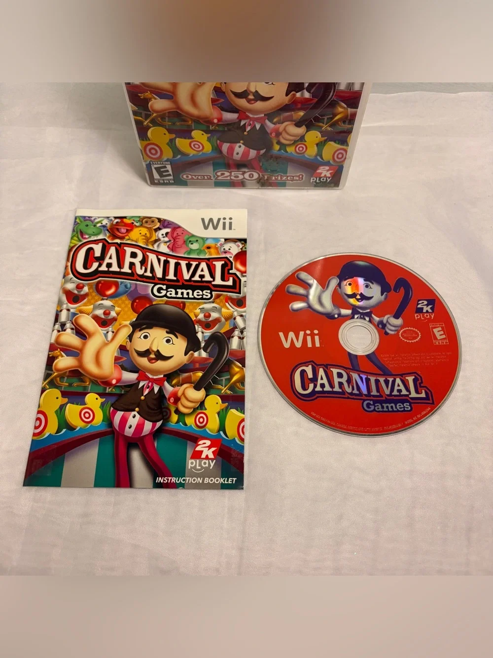 Carnival Games (Nintendo Wii, 2007) - CIB Complete In Box Tested & Works Game